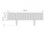 Palisada ogrodowa WoodPalisade czarna 13x58cm